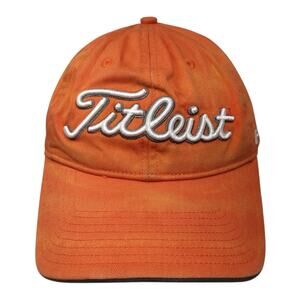 Fitleist FJ Pro V1 Slideback Baseball Cap Orange One Size Adjustable Embroidered